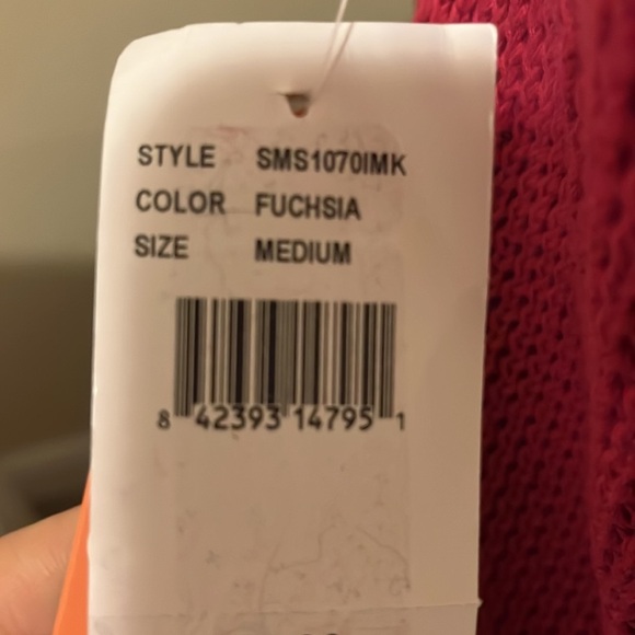 Gianni Bini Hot Pink Sweater Tank NWT - Picture 5 of 5